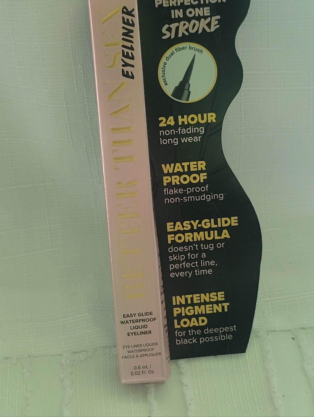 Two Faced Brand Easy Glide Waterproof Liquid Eyeliner — Black- New